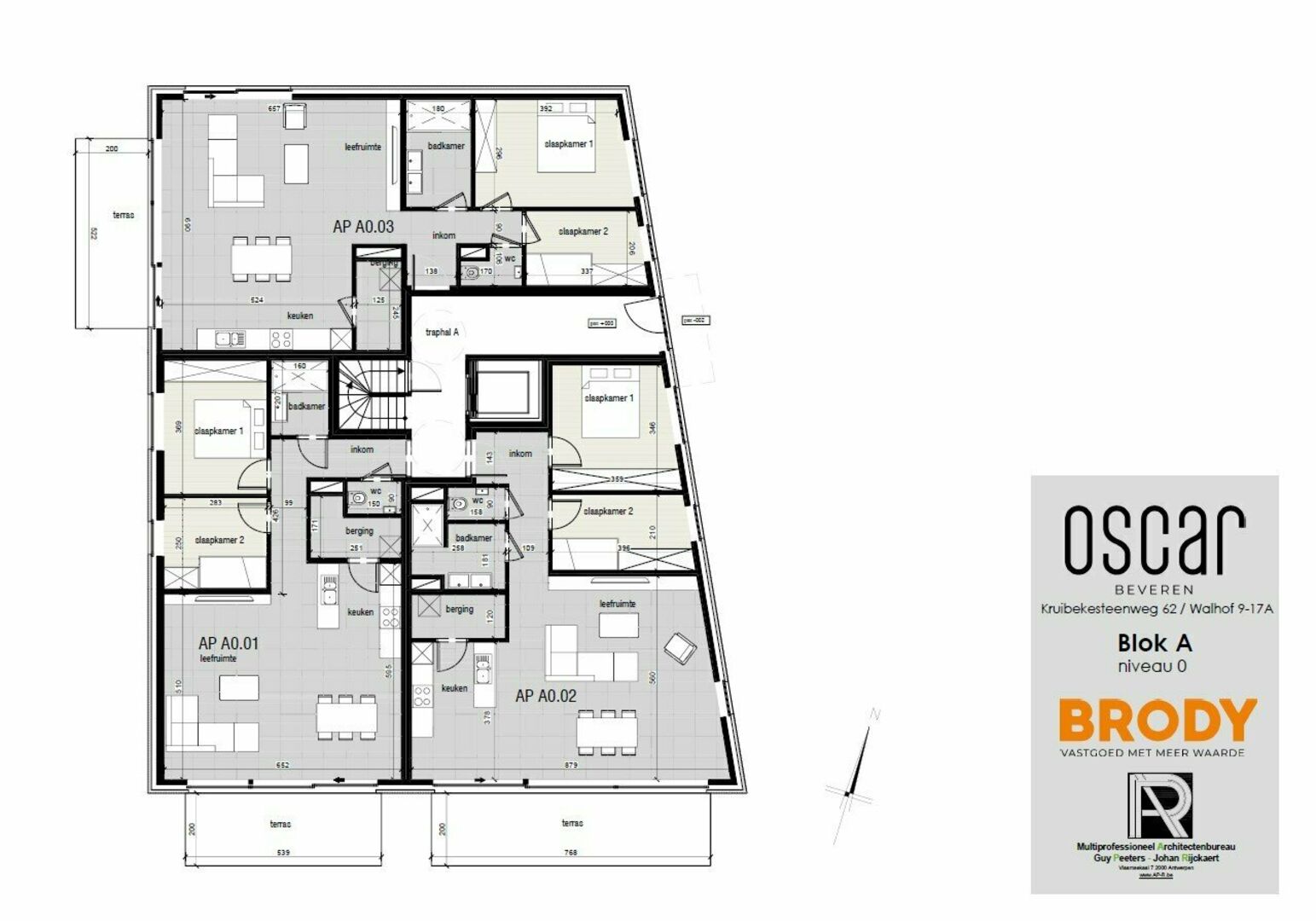 Gebouw A - Grondplan - Verdiep 0