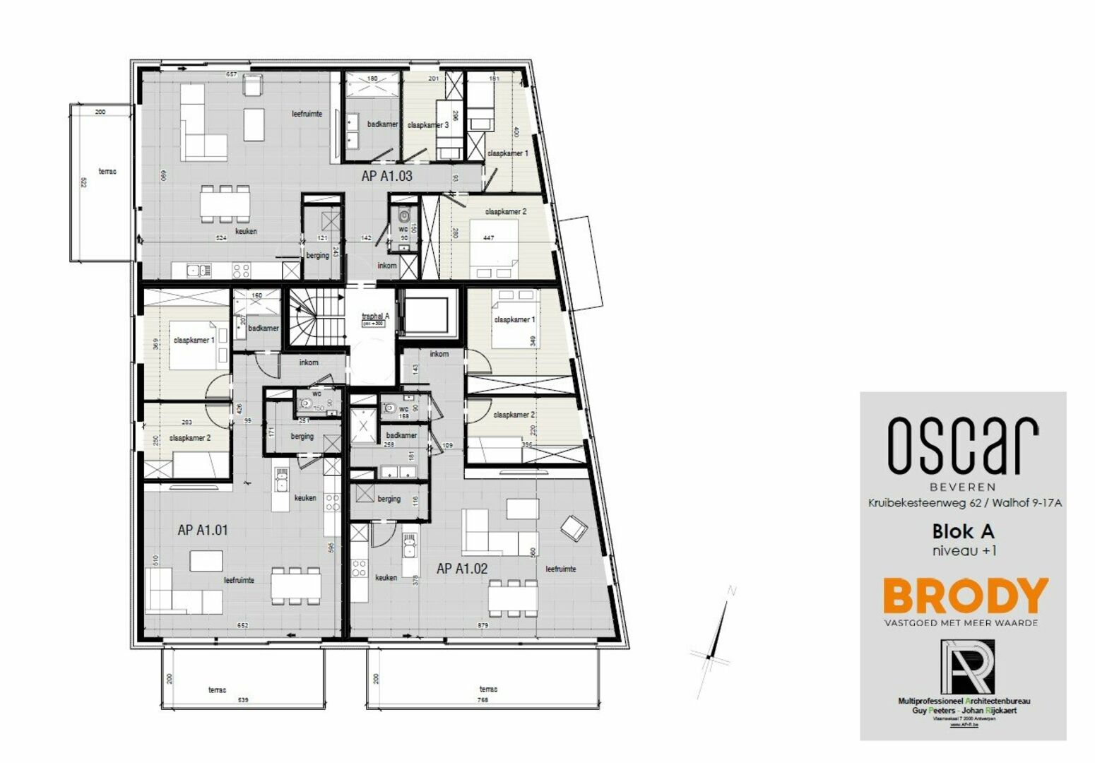 Gebouw A - Grondplan - Verdiep 1