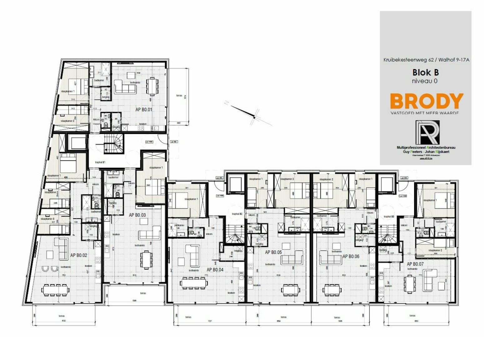 Gebouw B - Grondplan - Verdiep 0