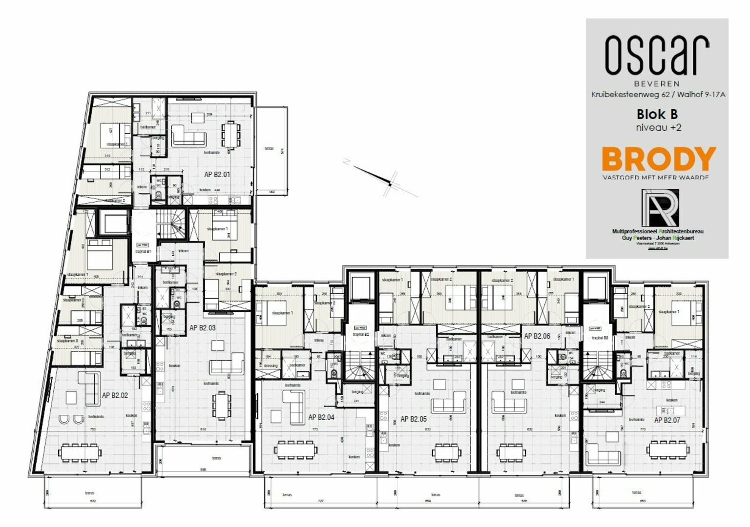 Gebouw B - Grondplan - Verdiep 2