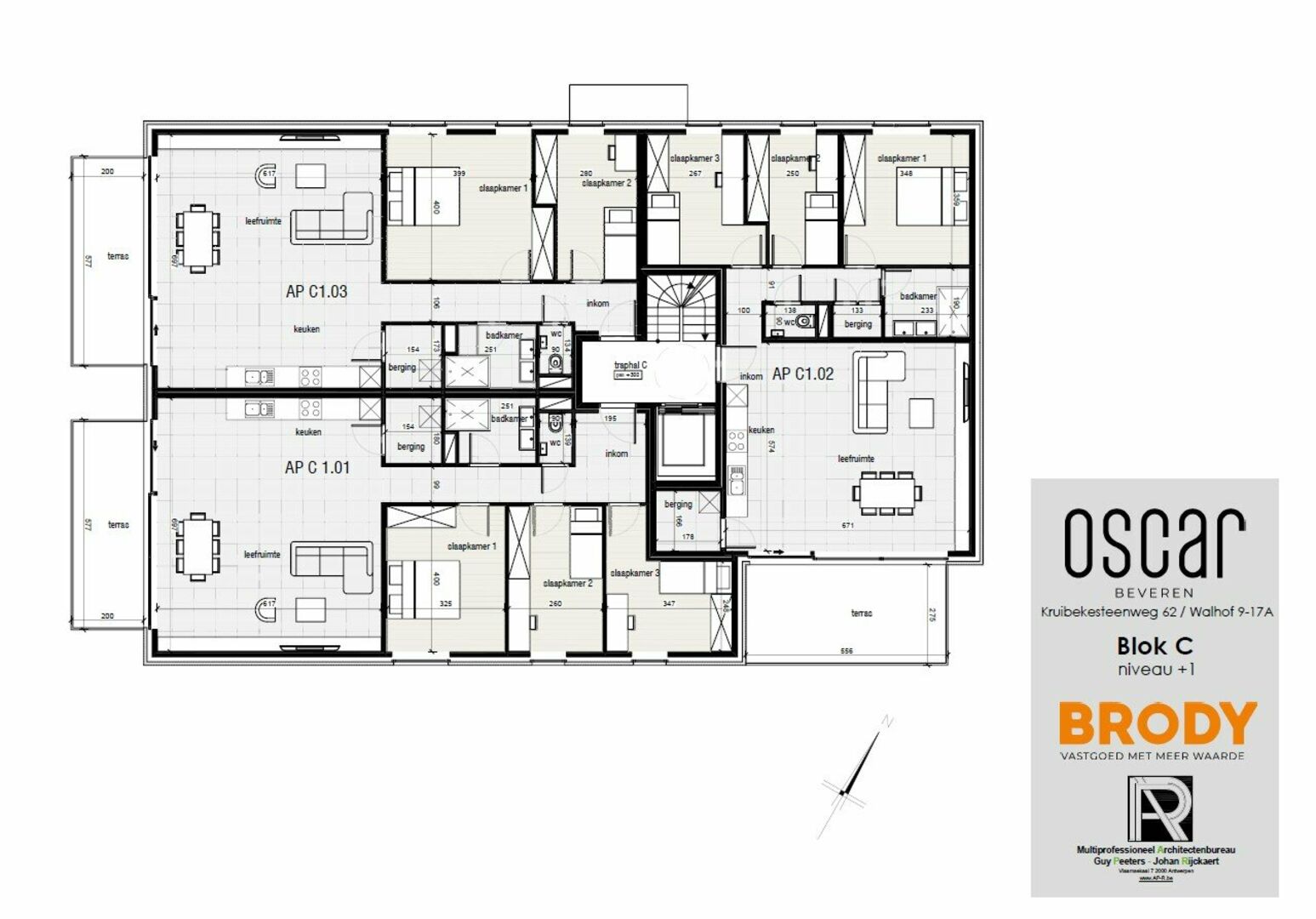 Gebouw C - Grondplan - Verdiep 1