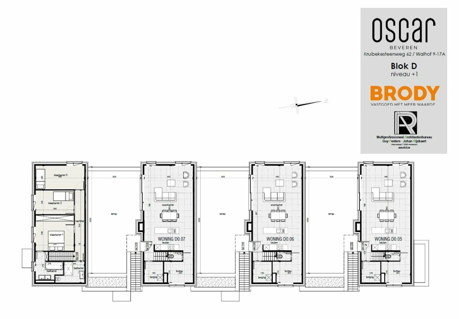 Gebouw D - Grondplan - Verdiep 1