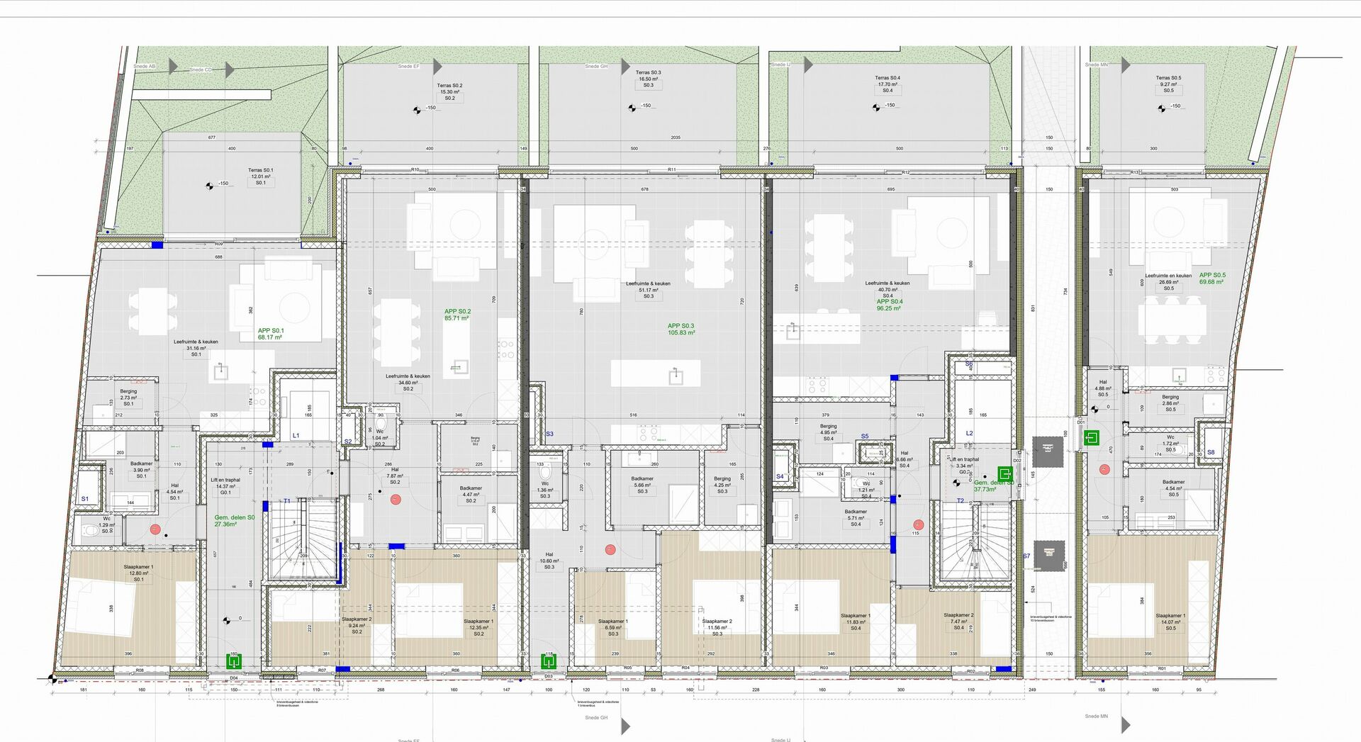 Overzichtsplan gelijkvloers Stationsstraat